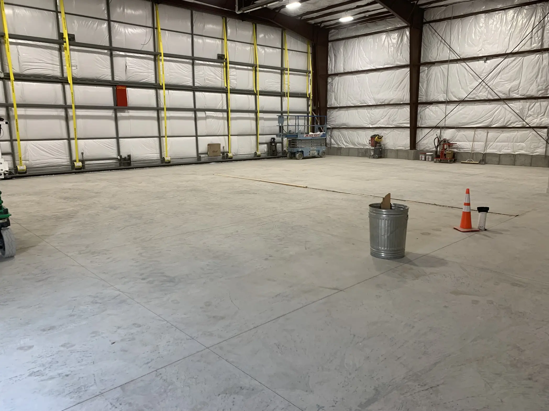 conrete airport hangar