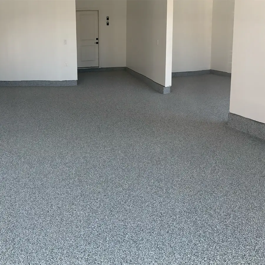 Garage floor coating application process